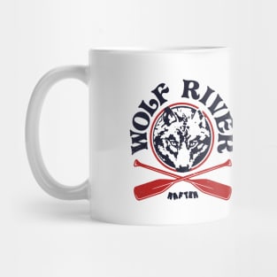 Retro Vintage Wolf River Rafting Mug